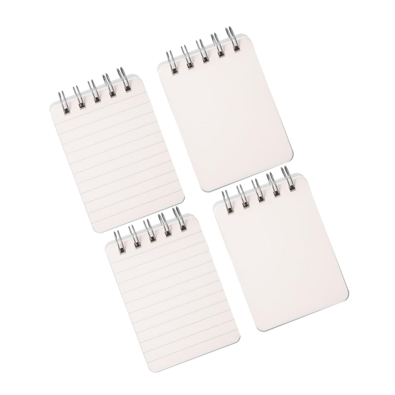 HOMSFOU 5 Ensembles Mini Ordinateur Portable Portable Doublé Cahiers À Spirale Mini Cahiers En Vrac Plaine Cahiers Pour L'école Pavé De Note Cahier Petit Papier Blanche 4 Pièces * 5