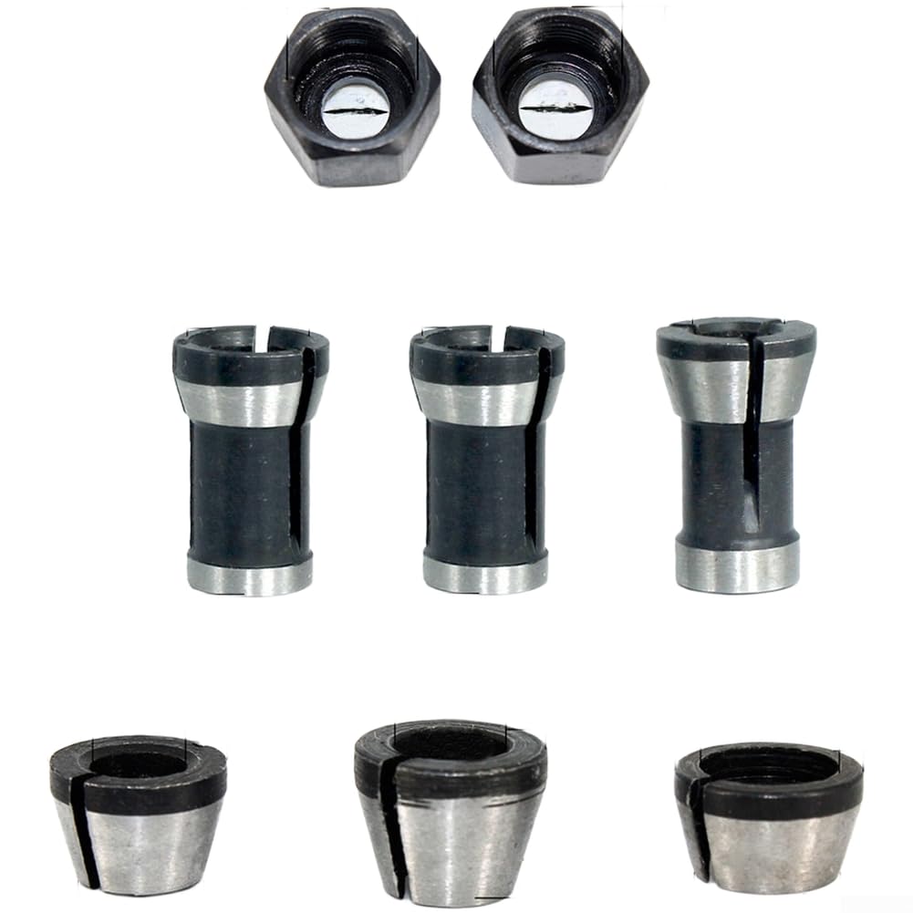Adaptador Collet para acero Carbono para Fresadora 8 Piezas Adaptador(8 Contains 2)