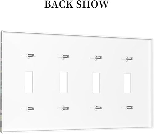 Miniatura 362 de Placa de pared dúplex de receptáculo de dispositivo de 1 gang de madera envejecida blanca gris con veta de tablón, cubierta de enchufe eléctrico de