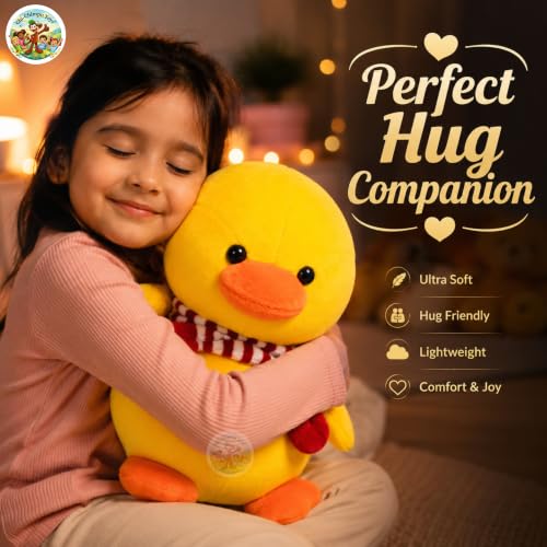 Image of Cutest Missy Duck Plush Toy - Yellow | Huggable /Lovable Soft Toy for Kids /Girls /Babies (45 cm) 0