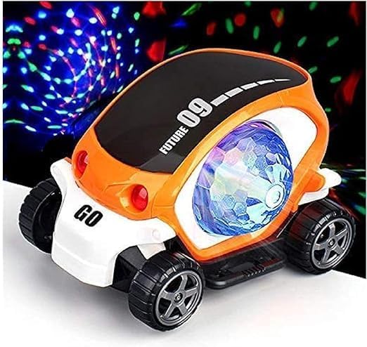 Image of Prime Musical 360-Degree Rotating Stunt Car Bump and Go Toy with Flashing Light & Music with Colorful Lighting for Kids (Stunt Car)