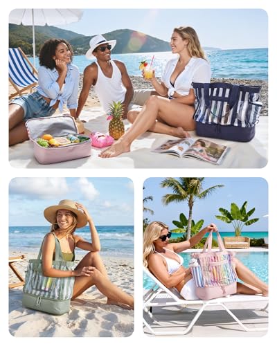 BAGSMART Mesh Tote with Leakproof Cooler