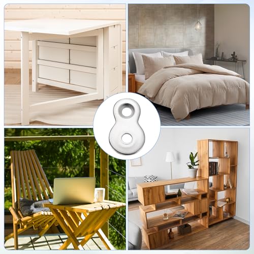 Fixation en forme de 8 contre la déformation du bois de table uxcell 20pcs