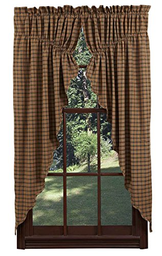 Nancy's Nook Barrington Prairie Curtain Lined Set of 2-63x36x18