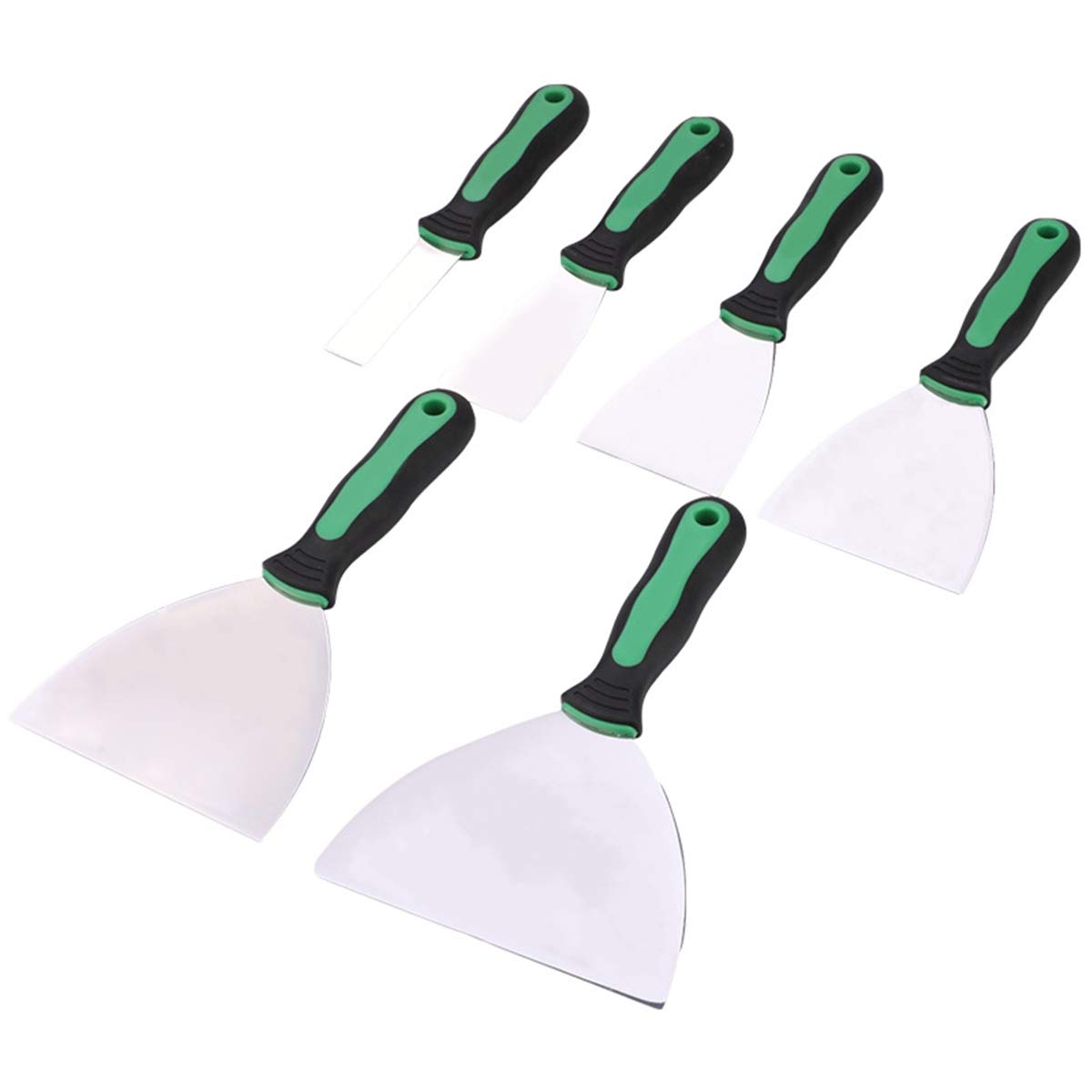 Ensemble de Mastic en Acier Inoxydable 6 pièces, grattoir à Mastic, Outils de Peinture, grattoirs for cloisons sèches