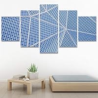 SIGNWIN 5 Panel Canvas Wall Art Modern Art Shapely Patterns Windows for Home Decorations Ready to Hang - 60