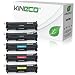 Produktbild Kineco 5 Toner kompatibel mit HP CE410X CE411A CE412A CE413A Laserjet Pro 300 Color M351a, MFP M375nw, Laserjet Pro 400 Color M451dn dw nw - 305A/X - Schwarz je 4.000 Seiten, Color je 2.600 Seiten