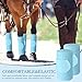 SilTriangle Set of 4 Horse No Bow Bandage 3D Contoured Standing Wrap Bandages Stable Nylon Horse Leg Wraps for Helping Prevent Horse from Tendon Damage and Keep Horses Clean and Safe(Light Blue)