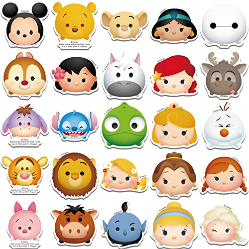 50Pcs Kids Disney Stickers Pack Cartoon Movie Decal Stickers Cute Cartoon Characters Stickers For Kids Girls Teens Adults Waterproof Vinyl Princess Stickers For Water Bottle Laptop Luggage (Mixed Cartoon) #TOP5
