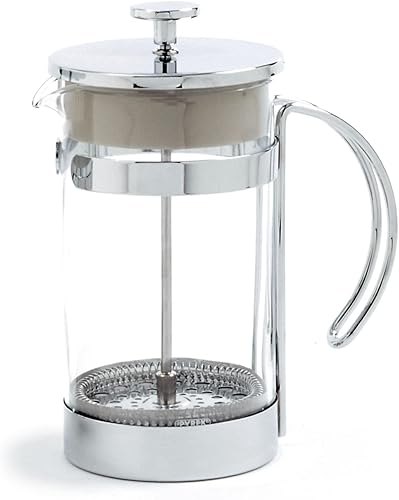 Norpro 5581 Prensa de café/té de vidrio/cromo, 2 tazas