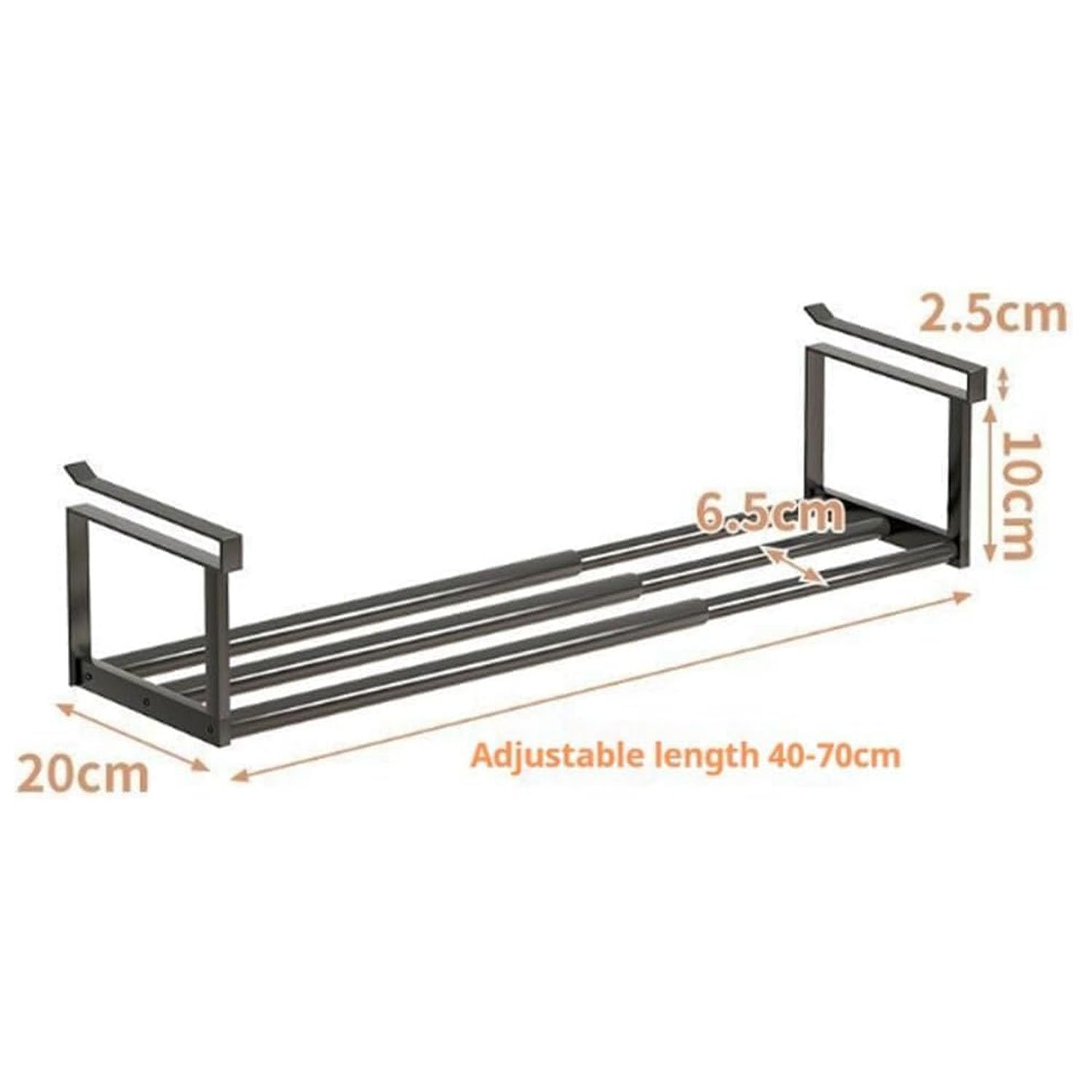Slimdescent - Zapatero extensible ajustable para zapatos, ropa y ac retráctil para cabi y armarios