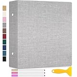 Zesthouse Large Photo Album Self Adhesive 40 Pages, 3-Ring Scrapbook Albums Holds 8x10 5x7 4x6 Photos, DIY Magnetic Picture Book with Writing Space, Gift for Family Wedding Baby