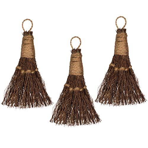 Cinnamon Broom - Cinnamon Scented 6in (3 Pack) Mini Broomsticks - Decorative Broom for Door Protection