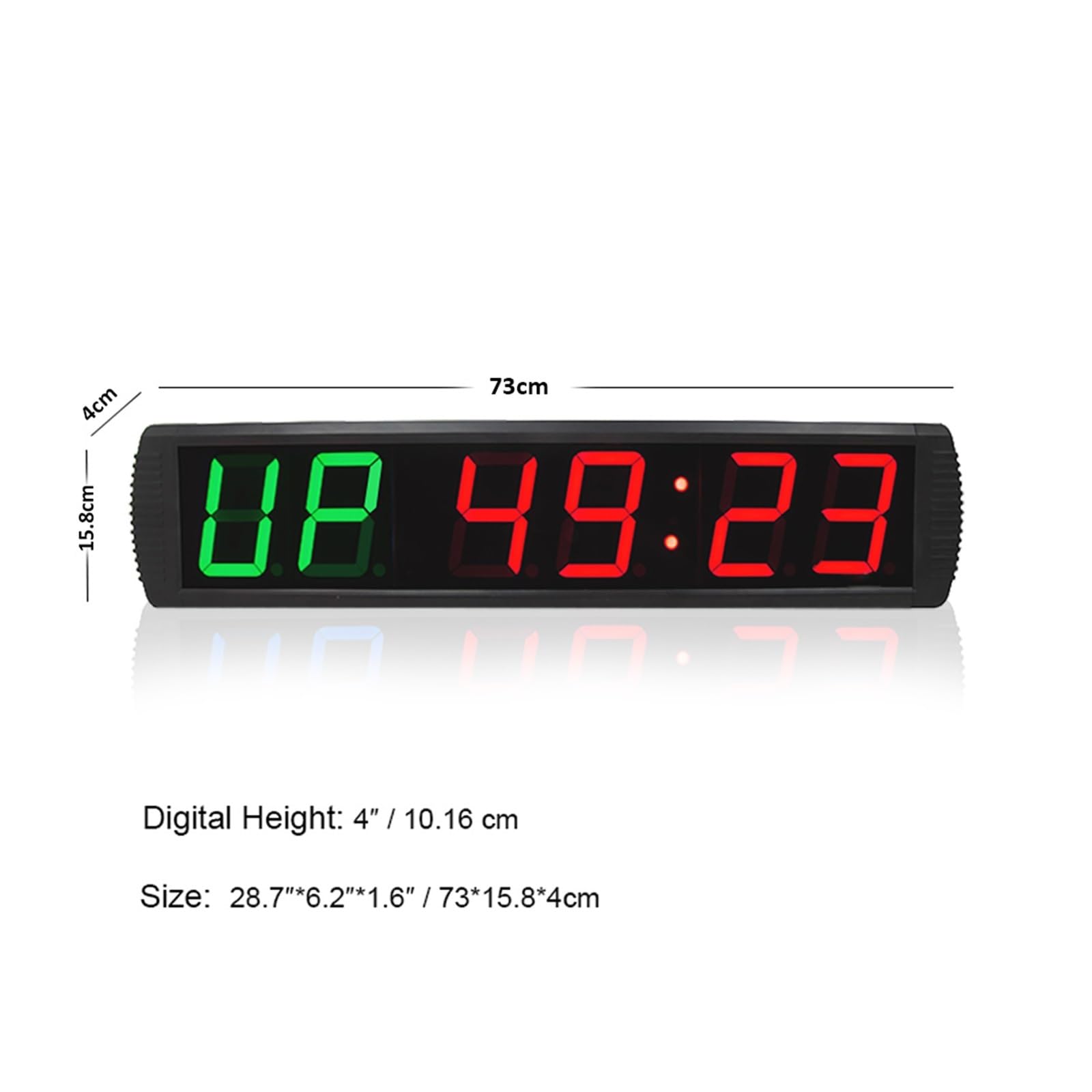 LED Gym Interval Timer Clock Tabata Fitness Horloge Murale numérique Grand chronomètre Compte à rebours Minuterie d'entraînement,Applications Polyvalentes