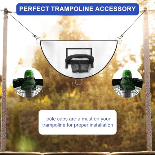 image for lasuroa Trampoline Basketball Hoop, Breakaway Rim for Dunking Trampoli