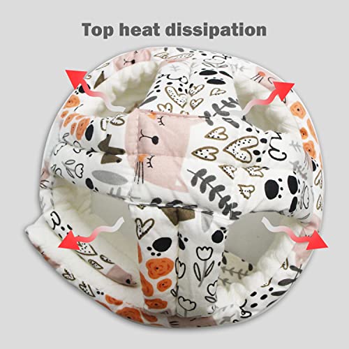 Image of Baby Head Protector Baby Helmet for Crawling Walking, No Bumps Safety Head Adjustable Protective Cap for Walking, Playing (Cat)