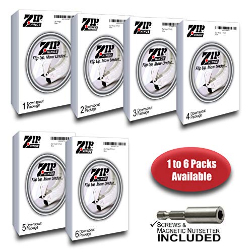 image for Zip Hinge Downspout Gutter Hinge (6 Pack) | Made in USA | Flip-Up Exte