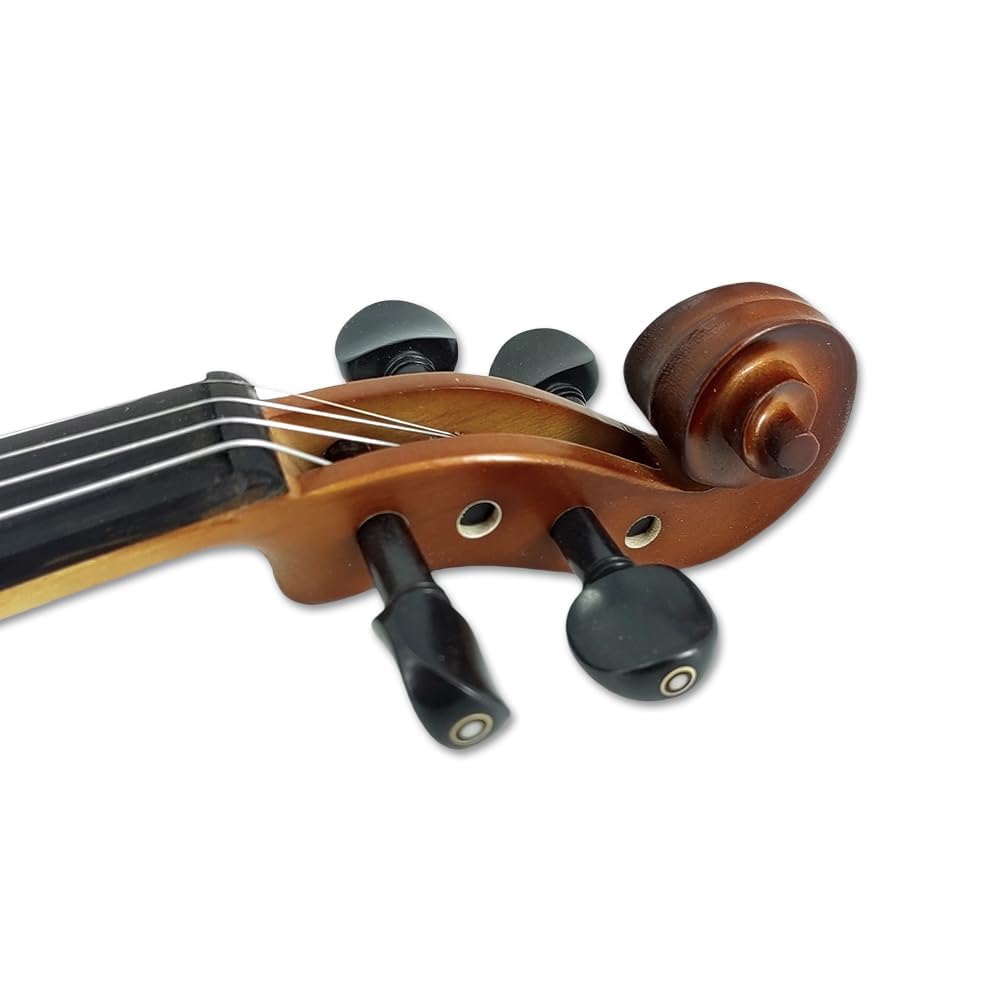 Violín eléctrico 4/4 de tamaño completo para zurdos para principiantes con funda de cuerdas adicionales y arco diseñado a la moda de arce y abeto
