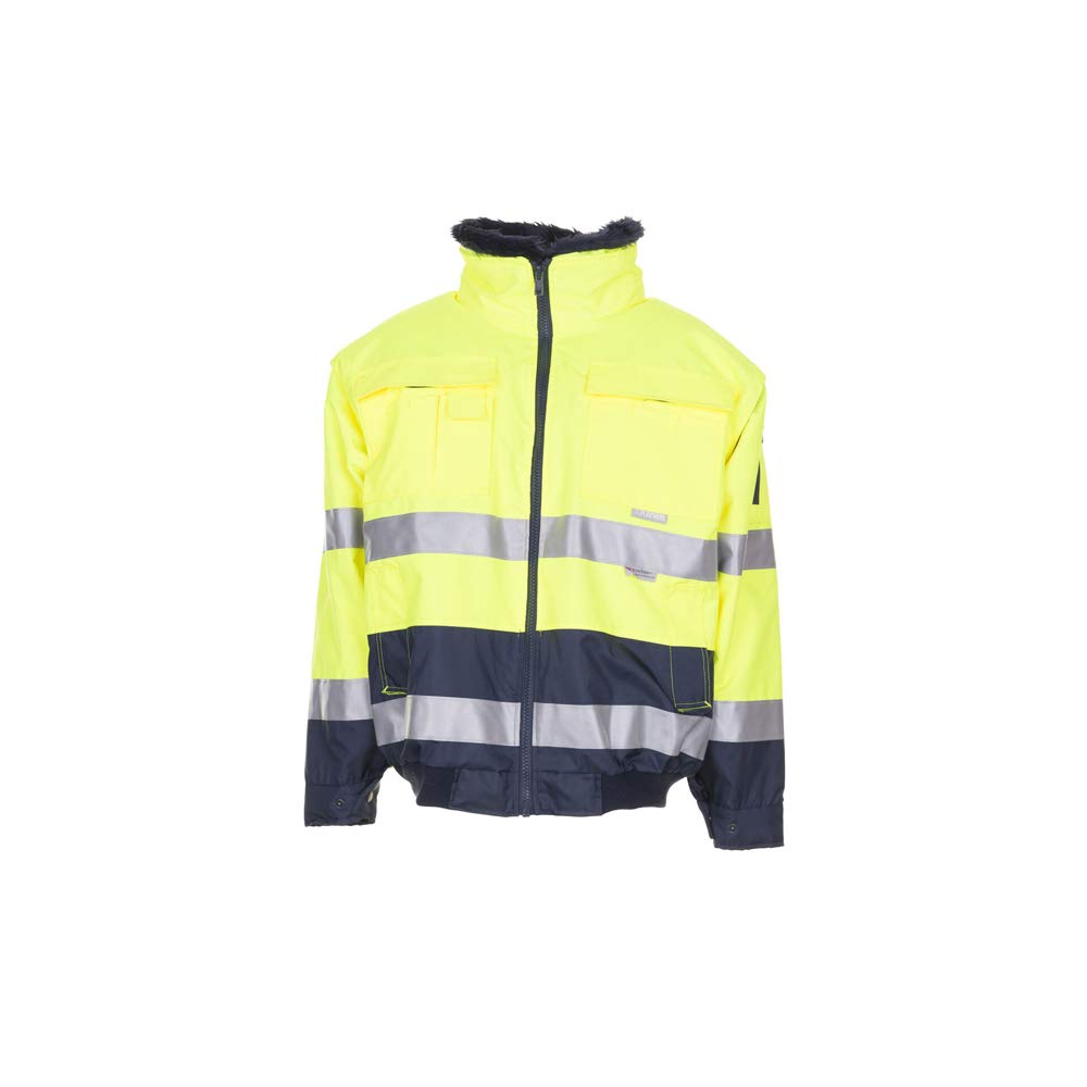 Planam 2047056 Warnschutz-Komfortjacke, Gelb/Marine, Größe XL