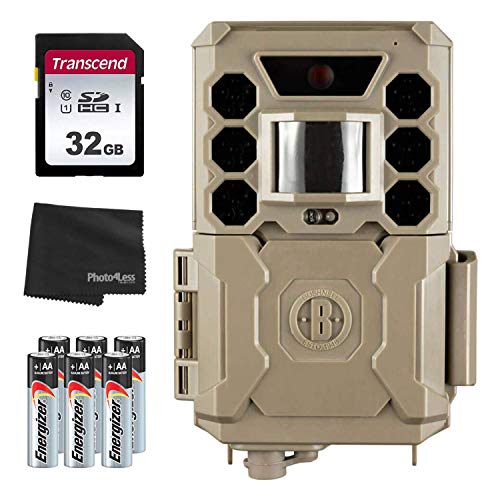 Bushnell 24MP Core No-Glow Trail Camera, Tan + 32GB SD Card + 8
