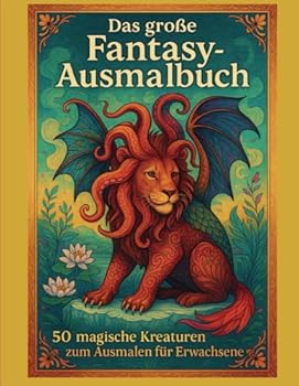 Das große Fantasy Ausmalbuch - 50 magische Kreaturen zum Ausmalen für Erwachsene: Traumhafte Tiermix-Welten – Magisches Ausmalbuch für Entspannung, Achtsamkeit, Stressabbau & Fantasie (German Edition)