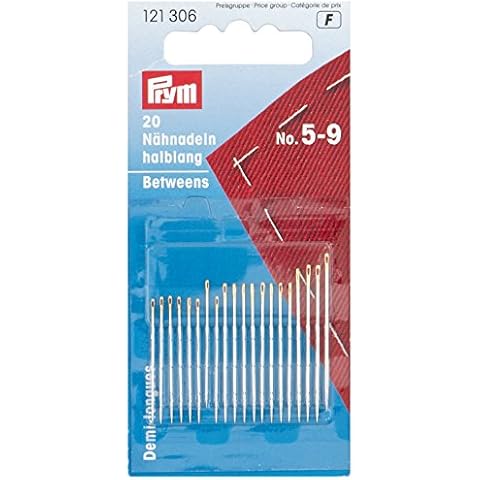 Prym Silver Quilting Needles, One Size Cover