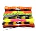 Phecda Sport 12 Bundles Mixed Color Silicone Fishing Skirt Lure Rubber Skirts Flake DIY for Spinner Bait Rubber Jig Lure Tying Material Line Foot (12 Bundles Mixed Colors)