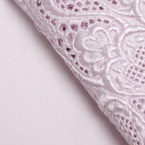 RENAURAA 600 Thread Count Cotton Rich, 4 Piece Sheet Set, 16" Deep Pocket, Lace Hem, Soft & Smooth Sateen Weave, Hotel Quality (Lilac, California King)