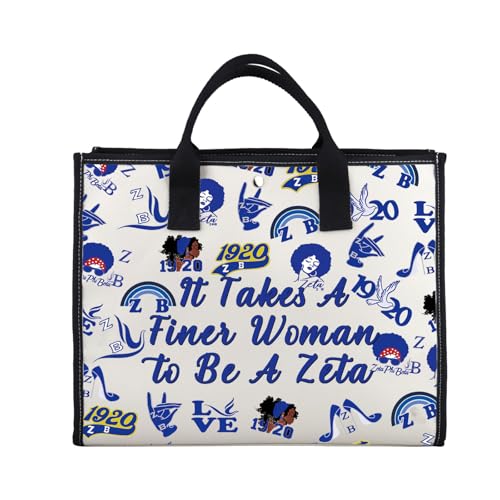 Zuo Bao 1920 Sorority Tote Bag Finer Women Gift It Takes A Finer Woman to Be A Zeta Canvas Shopping Bag Greek Sorority Gift