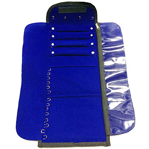 Mostruário estojo para jóias grande para organização em veludo azul royal