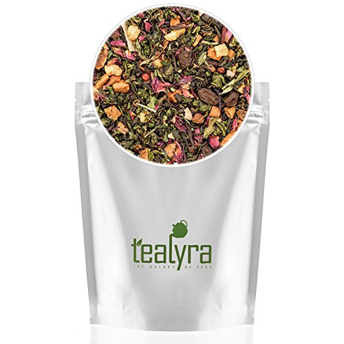 Tealyra - Berry Rose Slenderize - Pu Erh 5 Year Aged With Green Oolong - Loose Leaf Tea Blend - Wellness Healthy Tea - All Natural Ingredients - 220G (8-Ounce) #TOP4