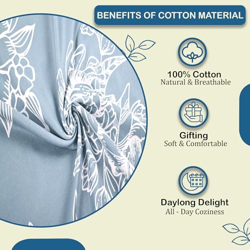 Image of Kuber Industries Cotton 180 TC Double Bedsheet With 2 Pillow Covers | Machine Washable Soft Bedsheet For Living Room, Home & Hotels | Lotus Fabio Print - Grey & White