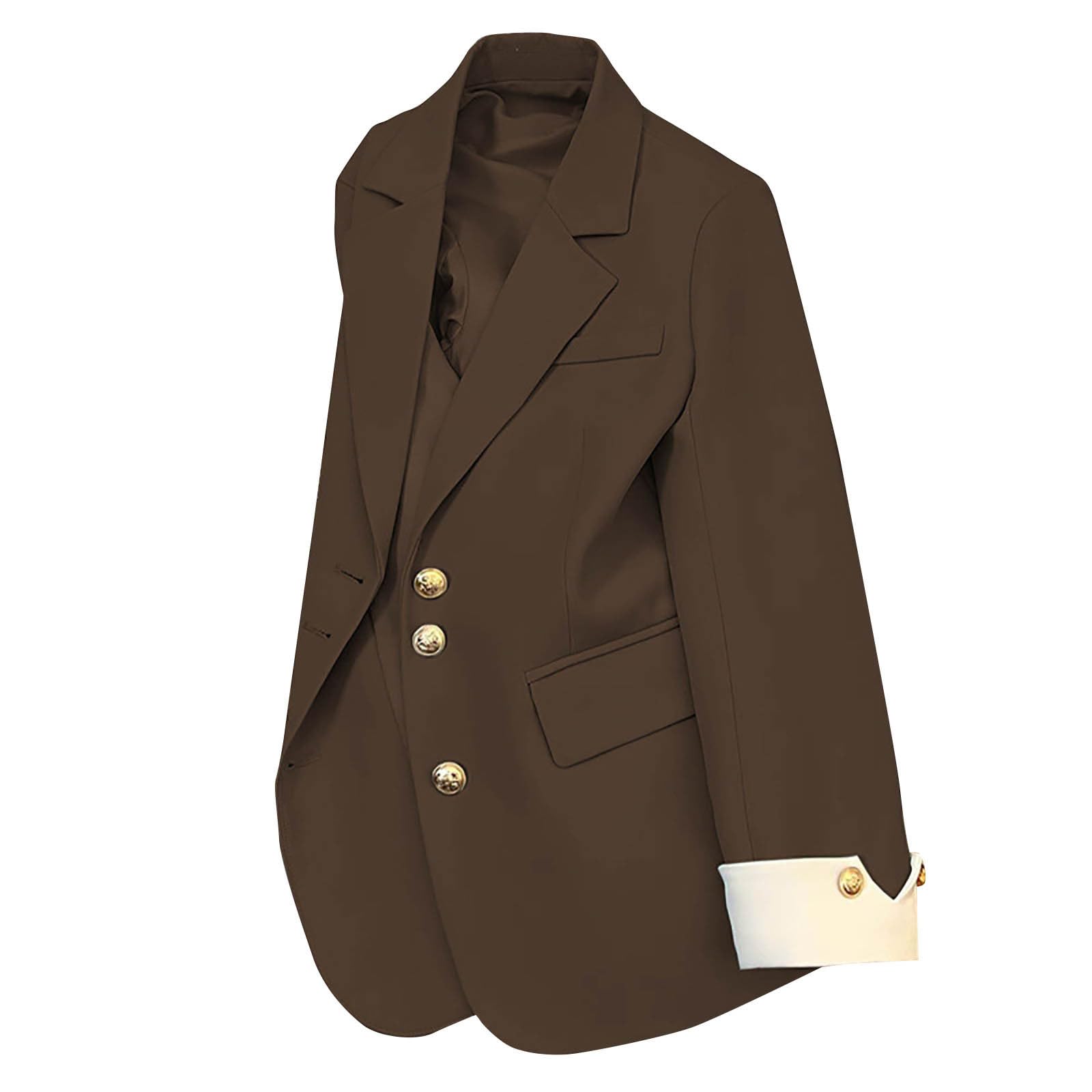 Womens Spring Fall Business Casual Blazers Long Sleeve Trendy Work Office Lapel Blazer Jackets Outerwear with Pocket