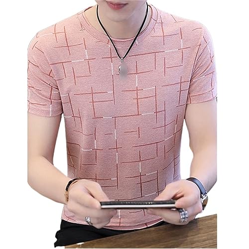 T-Shirt soie glacée rouge d'une douceur premium col rond