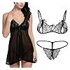 XCUTE-Women-Babydoll-Nightwear-Lace-Bra-Panty-Lingerie-Set