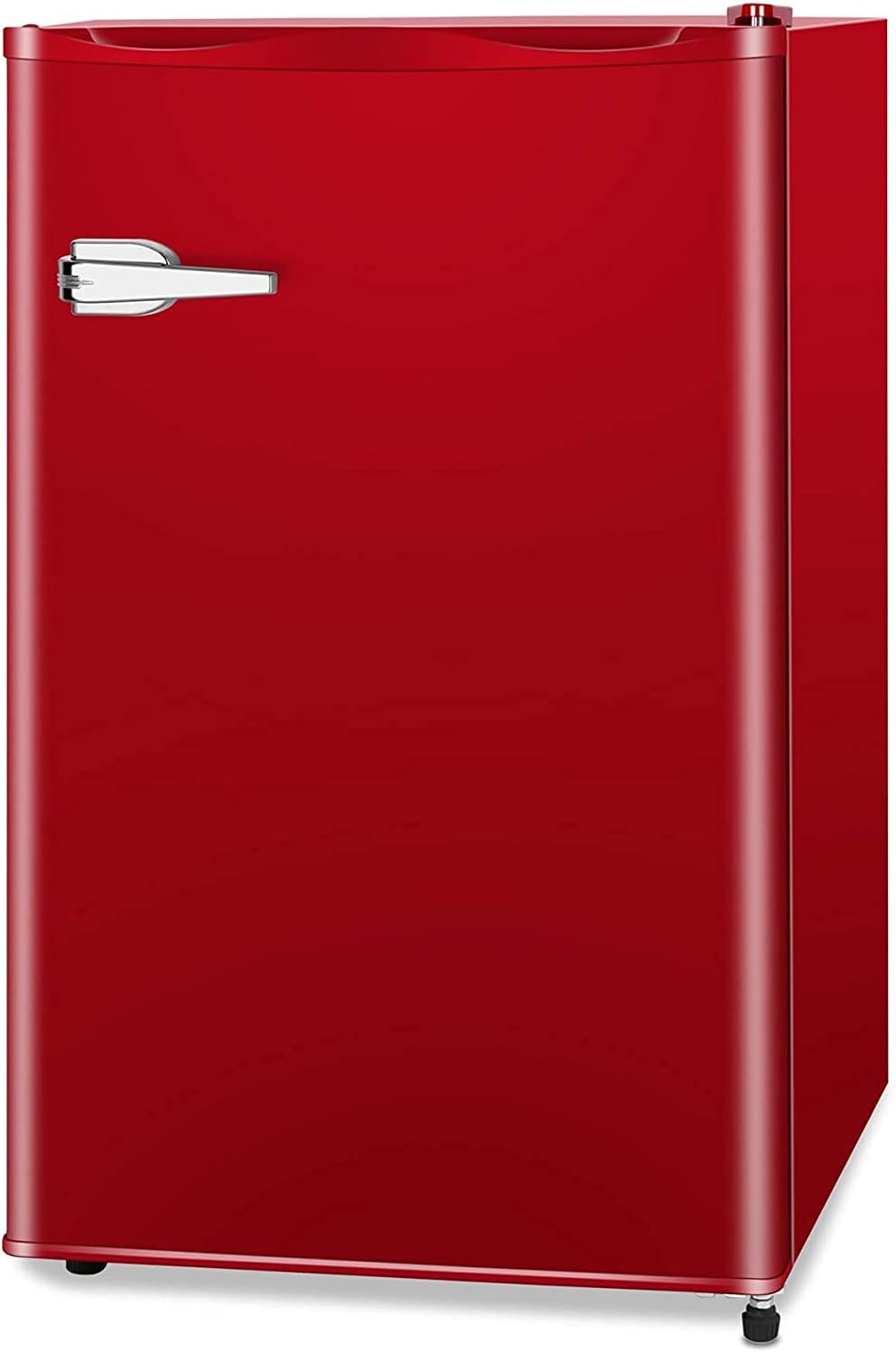 Mini Freezer, 2.3 Cu.ft Small Upright Freezer with Handle, Removable Shelves, Adjustable Thermostat, Low Noise for Bedroom/Apartment/Office, Red