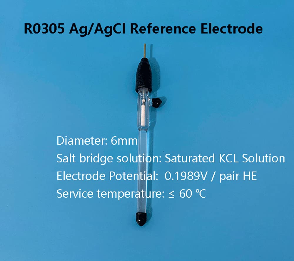 AgCl-Referenzelektrode R03, for den Einsatz im Labor | Hochstabile Silberchloridelektrode mit einem Widerstand von ≤10 kΩ
