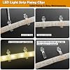 GRIVER 100 Paquetes Soportes de Montaje para Tiras de Luz, Clips de Fijación, Fijación de Un Solo Lado, Incluye 100 Tornillos (Ideal para Tiras de Luz Impermeables de 10mm de Ancho) LED 8