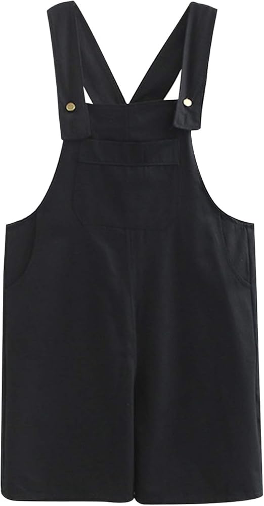Snoly Women's Loose Summer Bib Pocket Overalls Shorts