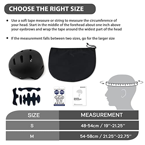 Whalezon Kids Toddler Bike Helmet Ages 3-5-8-14 Youth,Dual-Certified Cpsc Astm Skateboard Bicycle Scooter Cycling Bmx Skate Helmets For Boys Girls,Black S,Small: 48-54Cm/ 19''-21.25'' #TOP6