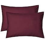 EXQ Home Toddler Pillowcases 13x18 Travel Pillow Case Set of 2, Small Pillow Case Fits Baby Pillow Sized 12x16, 13x18, Kids Pillowcases 2 Pack Machine Washable with Envelope ClosureBurgundy