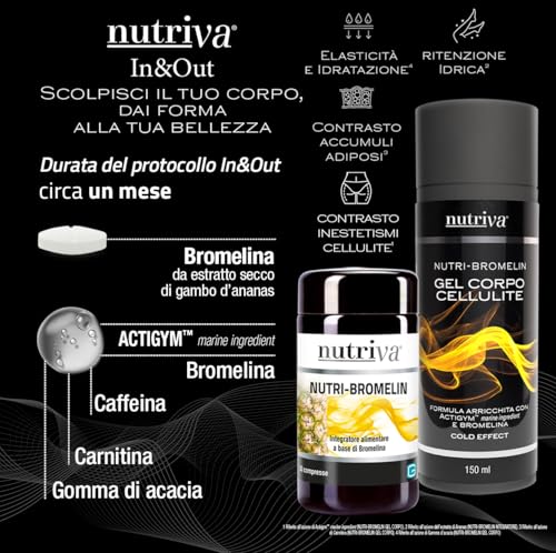 Nutriva In & Out 1 Gel Cellulite + 1 Nutri Bromelin 30 Compresse - 2