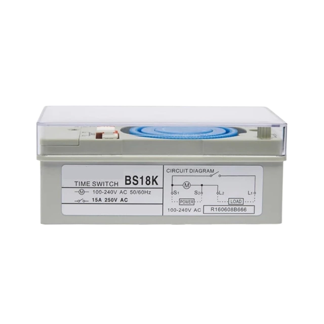Interruttore Timer 220 V Interruttore Timer Meccanico 24 Ore, con 48 Volte di accensione/spegnimento al Giorno Intervallo di impostazione 'Ora 30 Minuti (Size : 110v)