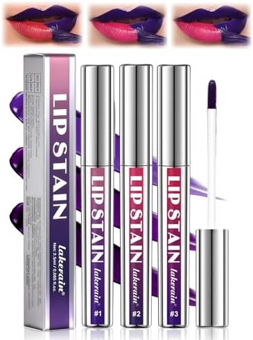 3 Piezas Tinte De Labios Peel Off, Labial Despegable De Larga Fijación, Labio Peel Off Tinte para mujeres, Acabado Mate, Para Rutina De Maquillaje Y Salidas, Para Mujeres