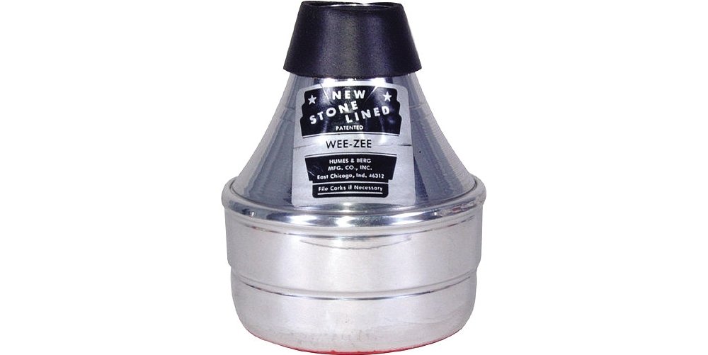 Humes & Berg Mute New Stone Lined Wee-Zee 129 Trumpet, silver, Trompete