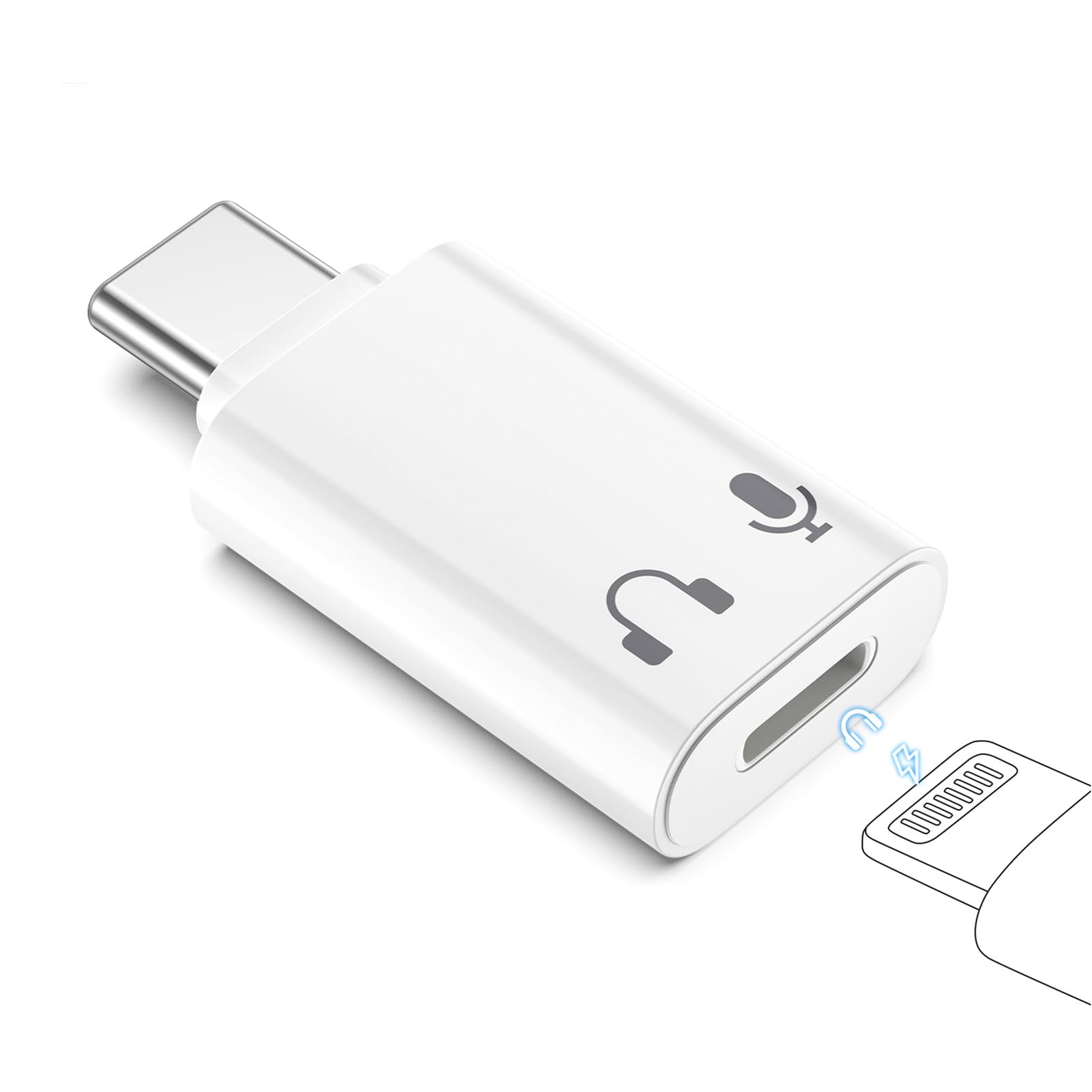 GAEF Lightning to Type-C 変換アダプター イヤホン & 急速充電 2in1多機能 ライトニング からタイプC 変換用アダプタ iPhone 17/16/15/Andriod 両対応 | 軽量小型 アイホン Lightning有線イヤホン接続 iOSからUSB-C 27W充電・Hi-Fi音声通話・マイク・音楽再生・リモコン対応 iphone イヤホンジャック 変換コネクタ