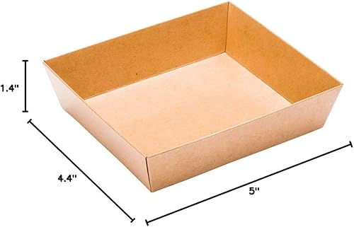 Miniatura 4 de Contenedor grande de papel para sushi  Caja de sushi Tetra  Marrón Kraft  5 x 4 12 pulgadas x 1 12 pulgadas  Caja de 100 quilates  Matsuri Vision