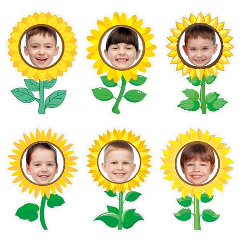 Image of 36 Pcs Sunflower Cutouts for Bulletin Board Decoration Fall Cutouts with Photo Space for DIY Craft for Autumn Classroom Party Decor