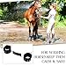 Yeyeplum 2 Pcs Horse Hobbles, 2-Leg Adjustable Soft Leather Horse Tack for Training, Grazing, Travel - Lightweight, Control Running, Comfortable Restraint Equipment(Black)