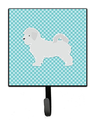 Maltese Checkerboard Blue Leash or Key Holder